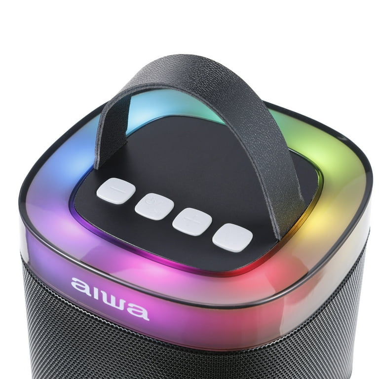 Aiwa Light up Wireless Karaoke Speaker, Black, AI6029-BLK