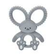 thumbnail image 2 of Dr. Brown's Flexees Teether, Gray Bunny, Soft 100% Silicone, Baby Teether, BPA Free, 3m+, 1 Pack, 2 of 8