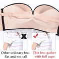 thumbnail image 2 of Women Sexy Gather Bra Strapless Bras Invisible Bras for Wedding Dress, A B Cup, 2 of 5