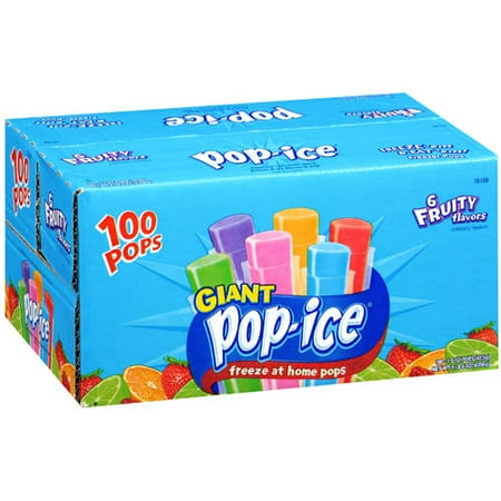 Pop Ice 6 Fruity Flavors Giant Freeze Pops 9 6 Lb Walmart Com