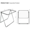 thumbnail image 2 of VINGLI Folding Acrylic Table Small TV Tray for Snack Dinner on Couch, Tiny Foldable Desk Writing Desk for Home Office for Small Spaces, 2 of 7