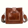thumbnail image 1 of LHSHID Minimalist Bucket Bag Solid Color Versatile Work Bag Single Shoulder Crossbody With Broad Strap, 1 of 6