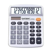 CATIGA CD-2786 12-Digit Home and Office Calculator, Dual Power (Silver), CD-2786S