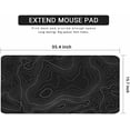 thumbnail image 2 of Topographic Mouse Pad, Extended Gaming (35.4x15.7 in), Desk Mat Laptop Waterproof Decor Writing for Work, Game, Office, Home - Topographic Contour, 2 of 7