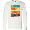 thumbnail image 3 of Inktastic Eat Sleep Muay Thai Repeat Long Sleeve T-Shirt, 3 of 5