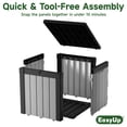thumbnail image 6 of Joxxoaa 50 Gallon Resin Deck Box, Lockable Patio Outdoor Storage Box for Furniture, Garden Tools and Tools Storage, Waterproof Outside Storage Boxes - Black and White, 6 of 7