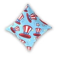 thumbnail image 2 of Hat with Flag Pattern Stars July 4th Throw Pillow Covers Pillowcases 20 x 20 Inch Home Decor 2 Packs for Bedroom Sofa, 2 of 6