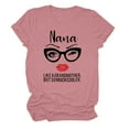 thumbnail image 2 of DPTALR Femmes Casual Letters Print Shirt O-Neck Manches Courtes Tee Tops Tunique, 2 of 3