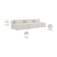 thumbnail image 2 of Meridian Furniture Cube Cream Durable Linen Modular Sofa, 2 of 7
