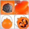 thumbnail image 5 of Pumpkin Plastic Bucket Halloween Decorations For Haunted Houses Lighting And Storage 2Set, 5 of 5
