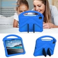 thumbnail image 7 of Kids Case for iPad Air 11 Inch 2024 / iPad Pro 11 Inch 5th Generation 2024 with Kickstand/Handle Stand Lightweight Soft EVA Foam Shockproof Silicone Cover Boy Girl, Blue, 7 of 7