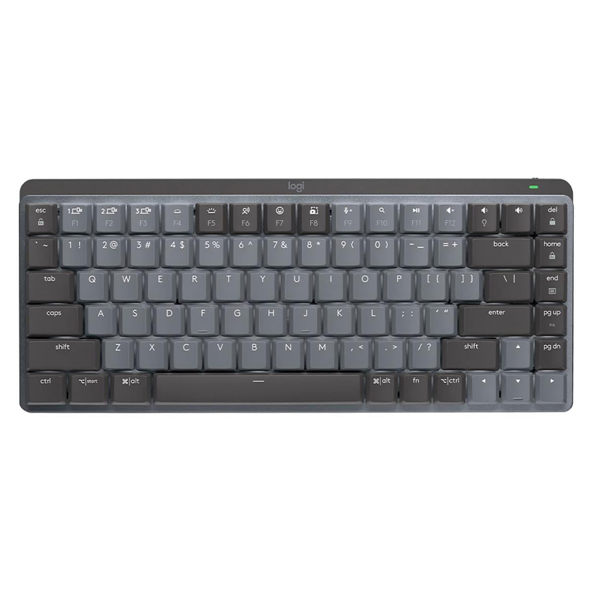 Logitech MX Mechanical Mini Wireless Illuminated Keyboard, Tactile Quiet Switches, Graphite with MX Master 3S Black Mouse