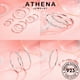 thumbnail image 2 of ATHENA Joyería Pendientes Grandes Mujer Aro Círculo Plata 925 Original M001, 2 of 4