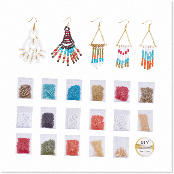 303pcs Complete Women Tel Earring Making Kit - DIY Dangle Earrings with Jewelry Findings - Perfect for Beginners & Adults - Beading Supplies