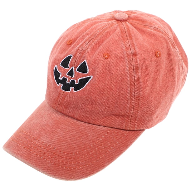 FELTECHELECTR Sombrero de Halloween, gorra de béisbol de Halloween, gorras de béisbol bordadas, accesorios de Halloween para mujeres.
