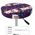 thumbnail image 3 of Cauagu Llama Alpaca Print Round Stool Covers,Seat Cushion for Round Bar Stool Chair Seat Cover for Bar Round Chair Fits for 12/13/14in Bar Stool Cushion, 3 of 7