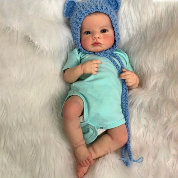 Muñeca Recién Nacida De 20 Pulgadas/50 Cm, Muñeca De Peluche Hecha A Mano Realista Reborn Awake Soft Touch Con Venas Visibles De Piel Pintada En 3D