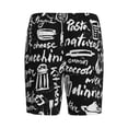 thumbnail image 5 of Easygdp Pasta Bacon Men's Short Pajama Pants, Sleep Shorts, Household Pants, Casual Pants with Pockets - Small, 5 of 9