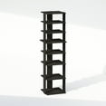 thumbnail image 2 of Furinno Compact 8-Tier Vertical Space Saving Free Standing Corner Shelf, Display Rack, Espresso, 2 of 6