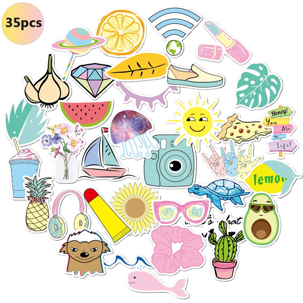 Stickers Cute Waterproof Water Bottle Laptop Sticker Pack for Girls