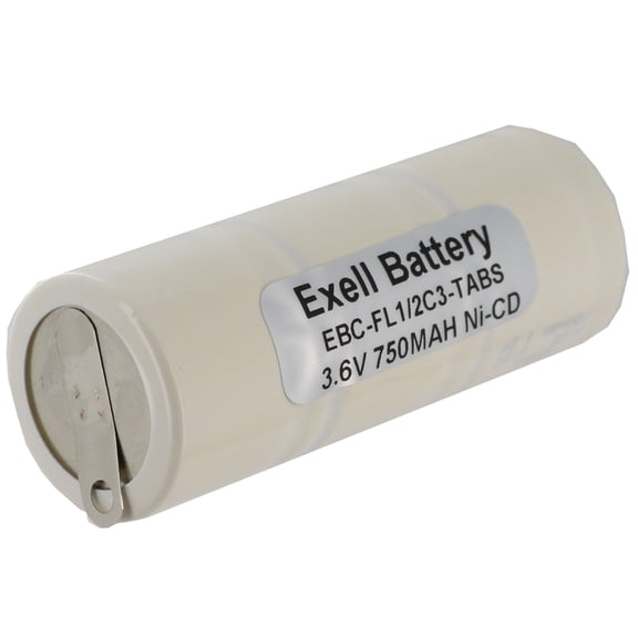 Exell 3.6V 750mAh NiCd Rechargeable Battery w/ Tabs for Flashlight E-Torch