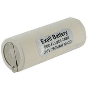 Exell 3.6V 750mAh NiCd Rechargeable Battery w/ Tabs For Flashlight E-Torch