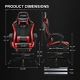 thumbnail image 2 of Chaise de jeu ergonomique GTRACING GTWD-200 avec coussins réglables et repose-pieds, 2 of 11