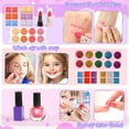 thumbnail image 5 of UQN Kids Makeup Set for Girls, 54 Pcs Washable Real Cosmetic Kit with Mirror, Kids Makeup Kit for Little Girls, Christmas Birthday & Party Gifts for Kids 3 4 5 6 7 8 9 (Purple), 5 of 9