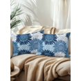 thumbnail image 1 of Outdoor Pillows Waterproof, Blue Sunflowers Bedding Throw Pillows with Insert for Couch Sofa Bed, Flowers Modern Abstract Art 12x20 Inch Pillowcases Decorative Camping Patio Pillow Set of 2, 1 of 7