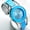 Sky blue, variant on Deep Blue Dial Women’s Quartz Watch, Elegant Fashion Wristwatch with Crystal Markers