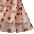 thumbnail image 3 of YM YOUMU Women Ruffle Mesh Short Puff Sleeve Dress Strawberry Print Off Shoulder Fairy Summer Dresses, 3 of 4