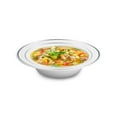thumbnail image 2 of Smarty 12 oz. White w/ Silver Edge Rim Disposable Plastic Soup Bowls 120ct, 2 of 6