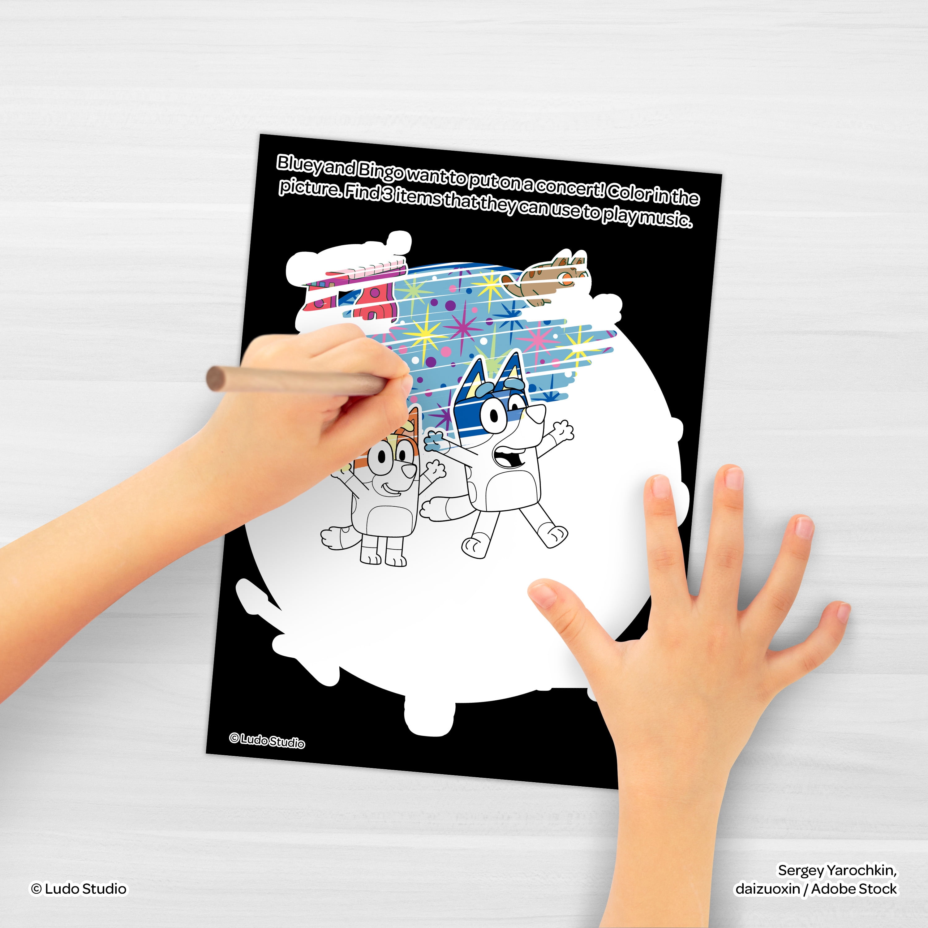 Bluey 12-Page Imagine Ink Rub and Reveal Game Book