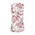 thumbnail image 5 of BRGZLK Womens Tank Tops Summer Fashion Flower Printed Casual Sleeveless Top Loose V-Neck Tunic Blouses Light Blue XL, 5 of 6