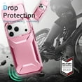 thumbnail image 3 of Compatible with iPhone 17 Pro Phone Case,With Sliding Camera Cover,2-in-1 Heavy Duty Design,Rugged Non-Slip Shockproof Anti-Scratch Protection Anti-fall Durable Phone Case,Pink, 3 of 7