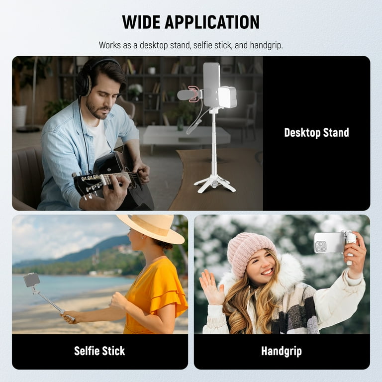 Avoalre Mini Selfie Stick Tripod, Portable Pocket Size Tripod For IPhone, Lightweight Foldable Selfie Stick With Wireless Detachable Remote Control For Photograph Video Recording