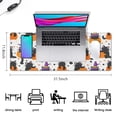 thumbnail image 5 of Long Mouse Pads for Desk,Halloween Black Cats with Pumpkins Desk Mats on Top Of Desks, Desk Mouse Pad Extra Large with 3mm Non-Slip Base and Stitched Edge for Gaming,Work,Home 31.5"x11.8", 5 of 5