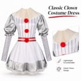 thumbnail image 4 of White Clown Dress Costume for Women, White Dress with Detachable Collar, Halloween Cosplay Outfit for Party, 4 of 5