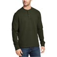 thumbnail image 2 of GH Bass & Co. Camiseta henley de jersey trenzado de carbono para hombre, verde, XXL G.H. Bass & Co. henley, 2 of 2