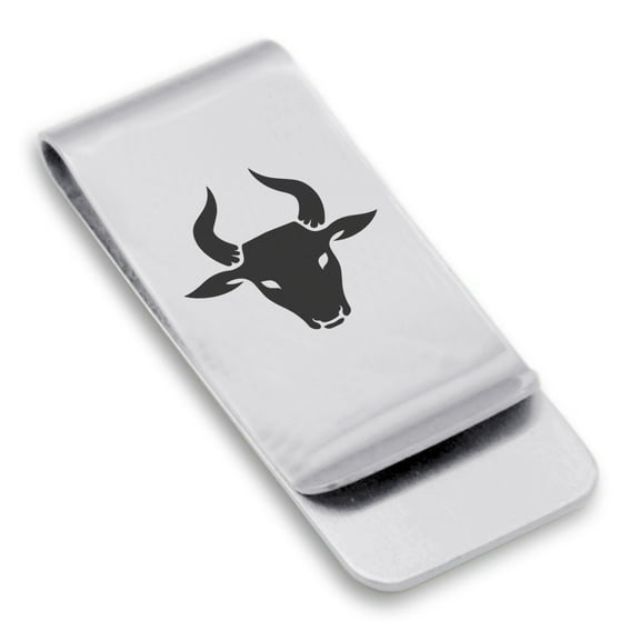Stainless Steel Year of the Ox Zodiac Classic Slim Money Clip Credit Card Holder