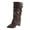Brown, variant on Knee High Boots Women, Fold Over Shark Boots Pointed Toe block heels Wide Calf,Minimalist Street Style Boots for Fall & Winter