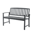 thumbnail image 5 of Tcbosik Outdoor Garden Bench, 2-Person Wooden Loveseat with Armrest and Backrest for Backyard, Porch, Balcony, Deck, Easy Assembly, Dark Grey, 5 of 10