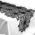 thumbnail image 1 of WREESH Halloween Lace Decoration Tablecloth Table Runner Black Spider Cloth 70 Inch, 1 of 7