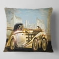 thumbnail image 2 of Designart Futuristic Gold Machine - Abstract Throw Pillow - 18x18, 2 of 5