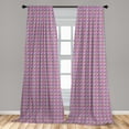 thumbnail image 5 of Ambesonne Geometric Curtains, Intersecting Triangle Art, Pair of 28"x84", Pale Purple Azure Blue, 5 of 5