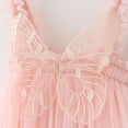thumbnail image 3 of Girls Layered Tulle Dress A-Line Pink Dresses for Girls Sleeveless Floral Butterfly Tutu Dress Wedding Dress Mardi Gras Clothes 4T, 3 of 4