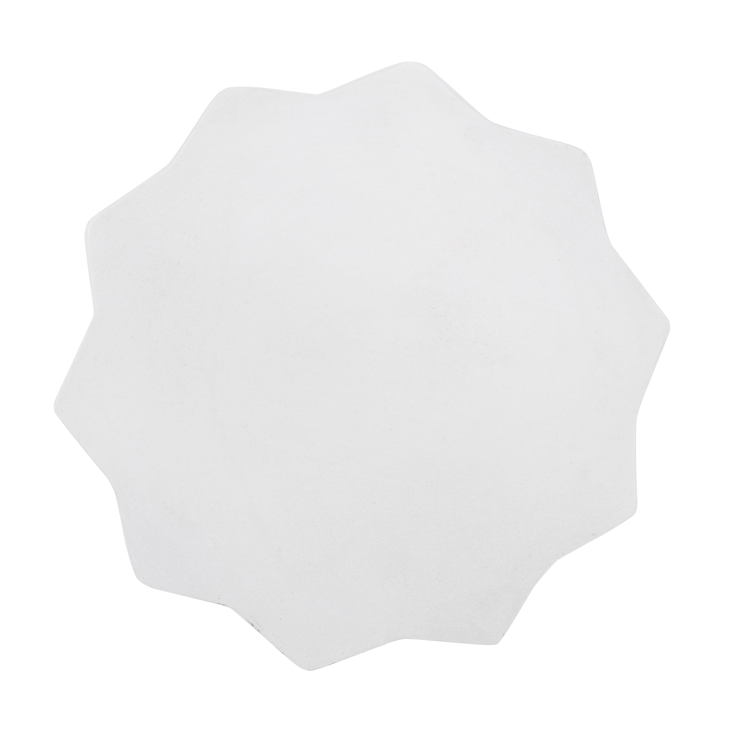 Mintazer Lightweight Concrete Side Table with Geometric Design, Modern Minimalist End Table for Indoor & Outdoor, Antique White