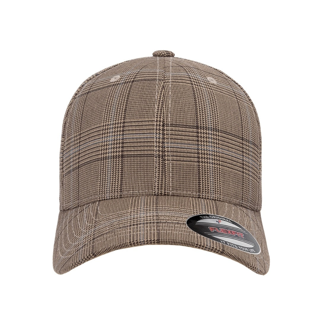Original Ballcap Curved Visor Flexfit Glen Check Plaid Hat Stretch Fit Original Ballcap Curved Visor Flexfit Glen Check Plaid Hat Stretch Fit
