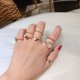 thumbnail image 5 of Juego de anillos para nudillos de luna y estrella de plata de 7-19 piezas para mujeres y niñas, juego de anillos de dedo Midi apilables Vintage Adepaton WMZL-1669, 5 of 7