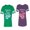Men Green / Women Purple, variant on Boyfriend Girlfriend Fiance Husband Wife Matching Couple Cotton Jerseys (Men Green / Women Black) (Men S / Women S)